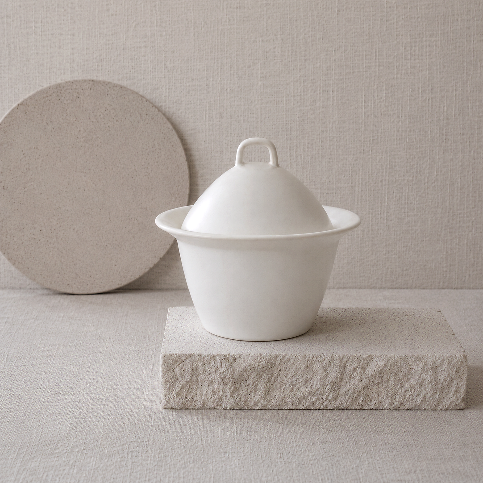 Lidded Ceramic Vessel