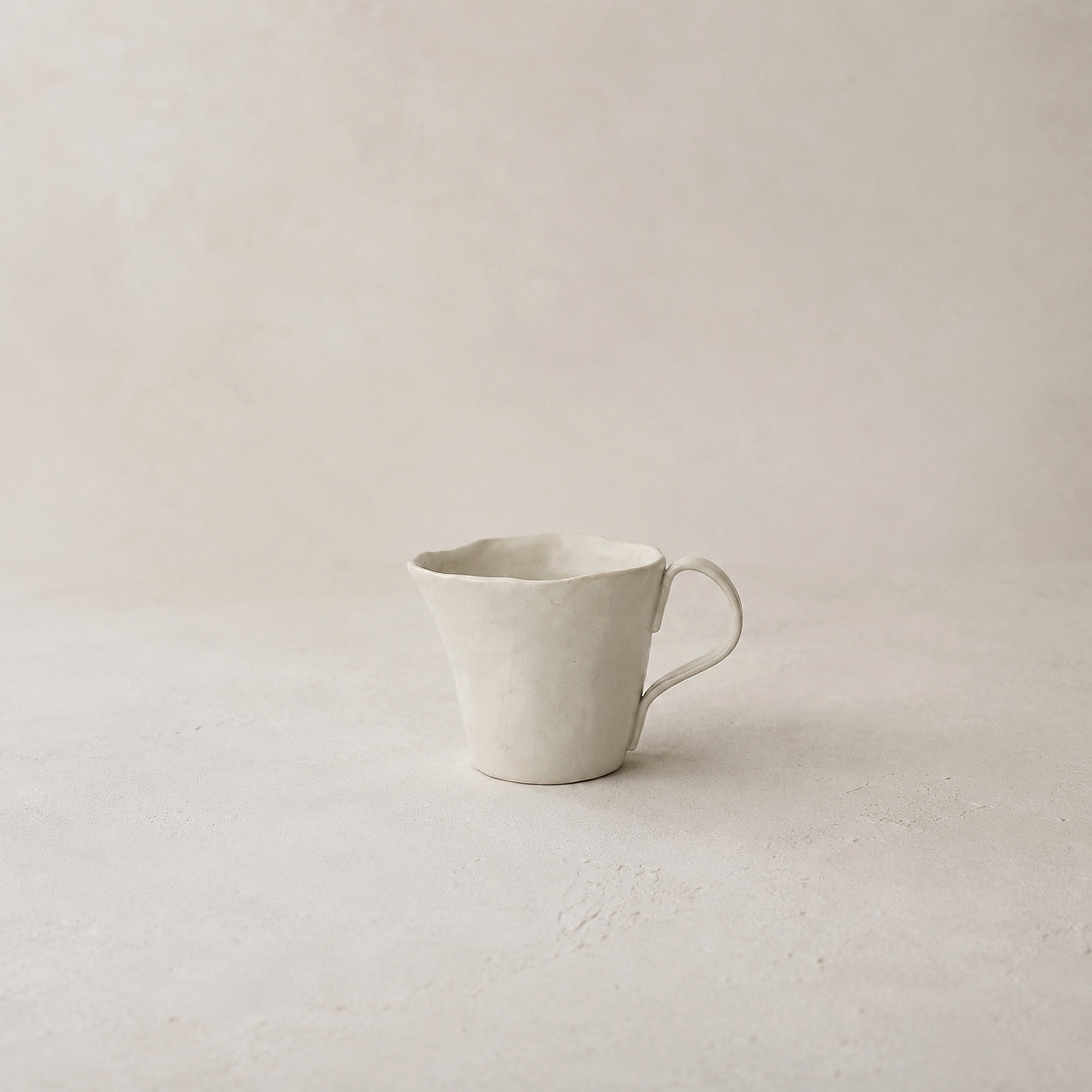 Soft White Ceramic Pouring Cup
