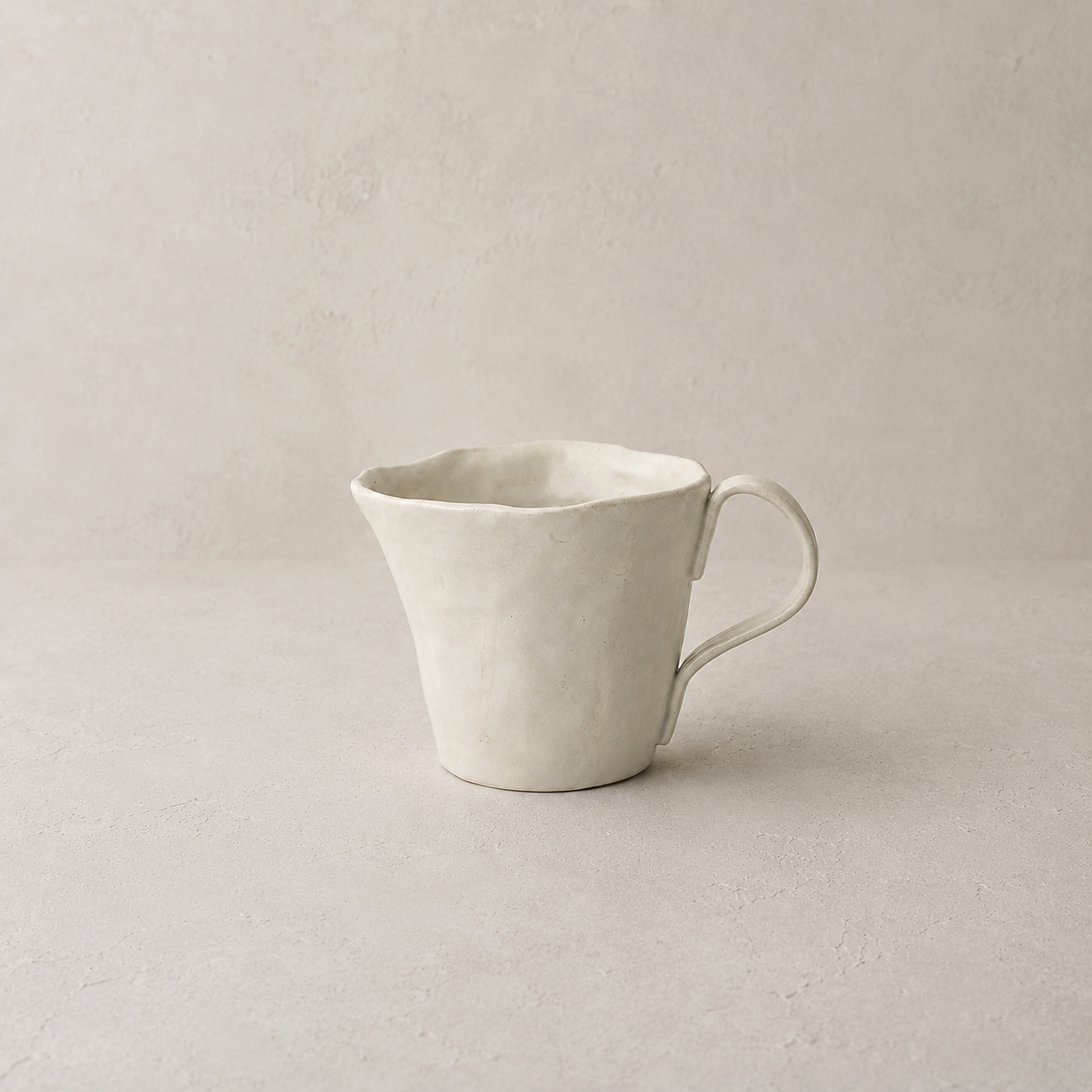 Soft White Ceramic Pouring Cup