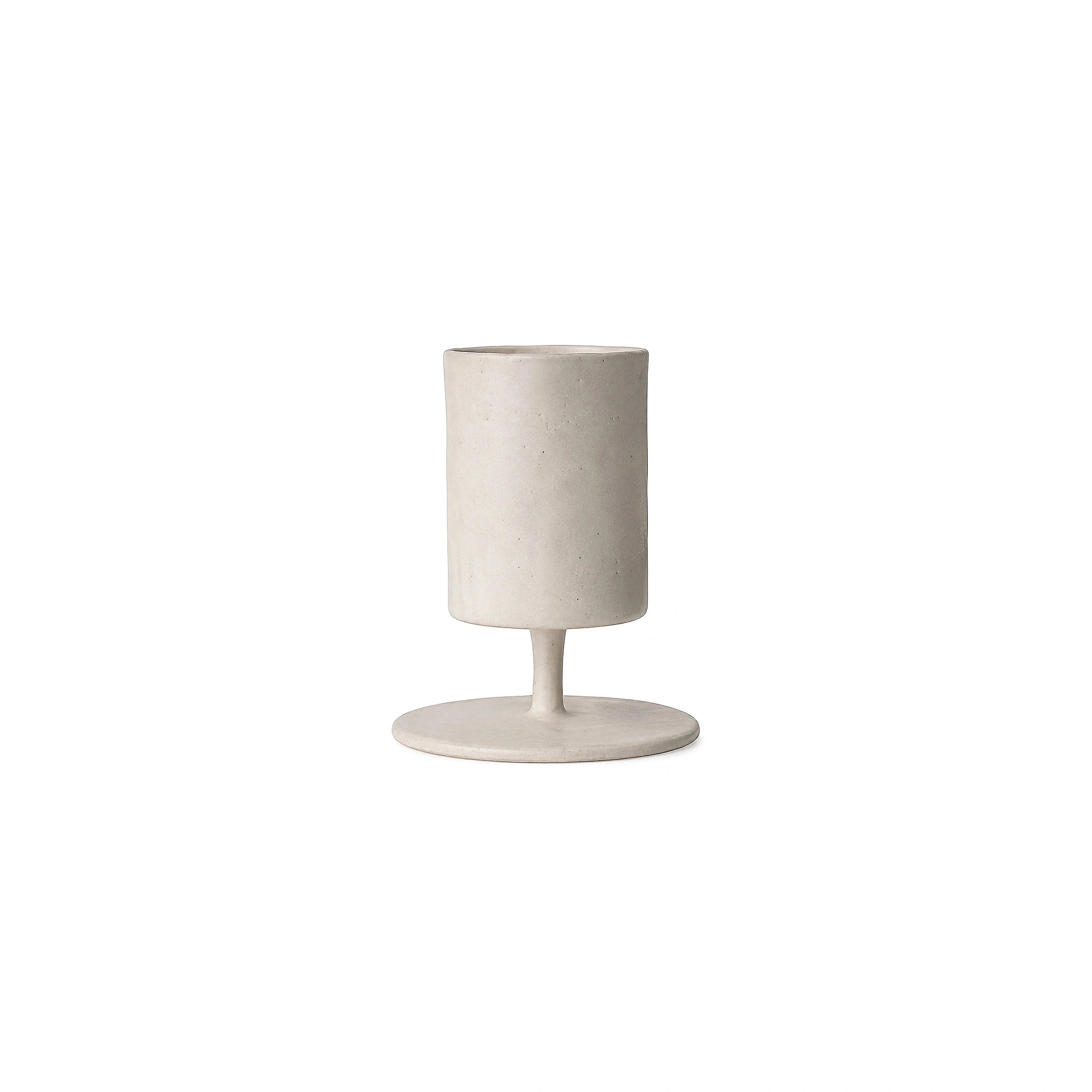 Satin White Ceramic Goblet