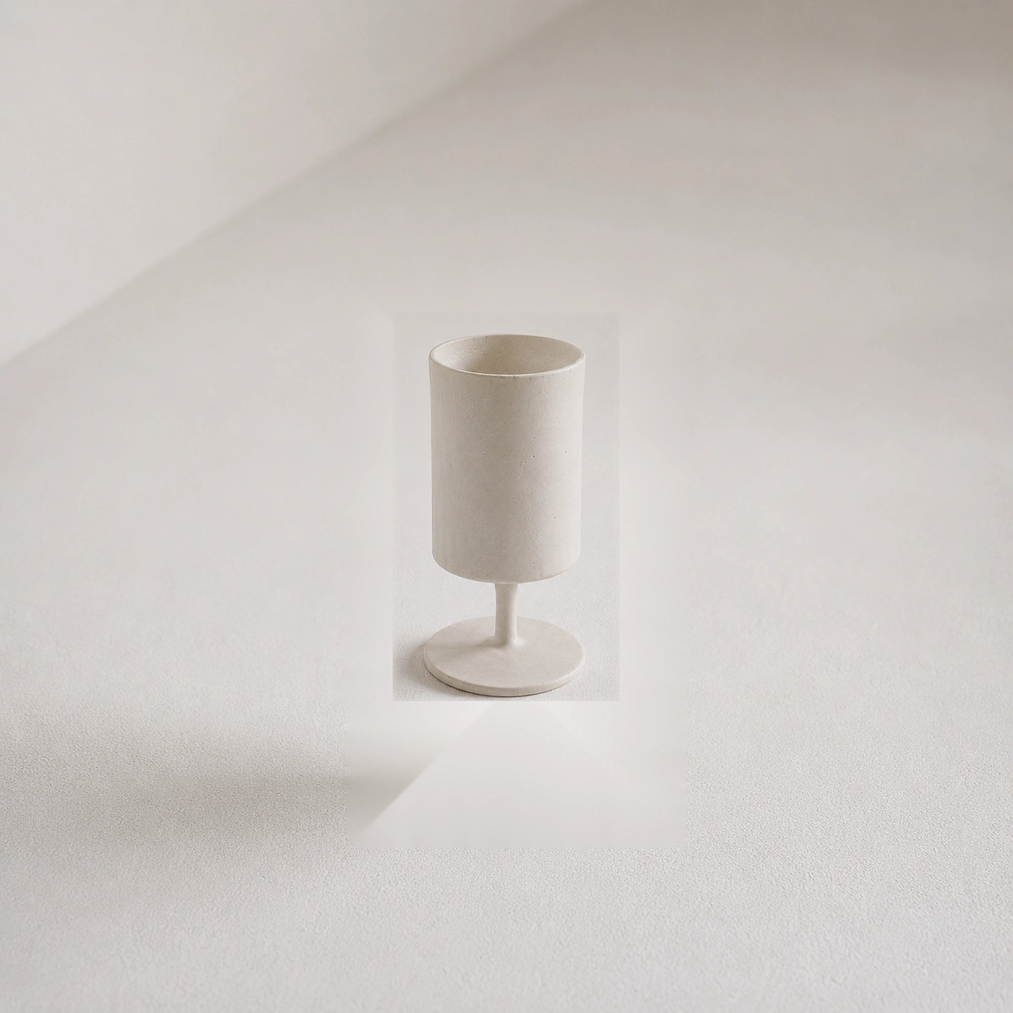 Satin White Ceramic Goblet