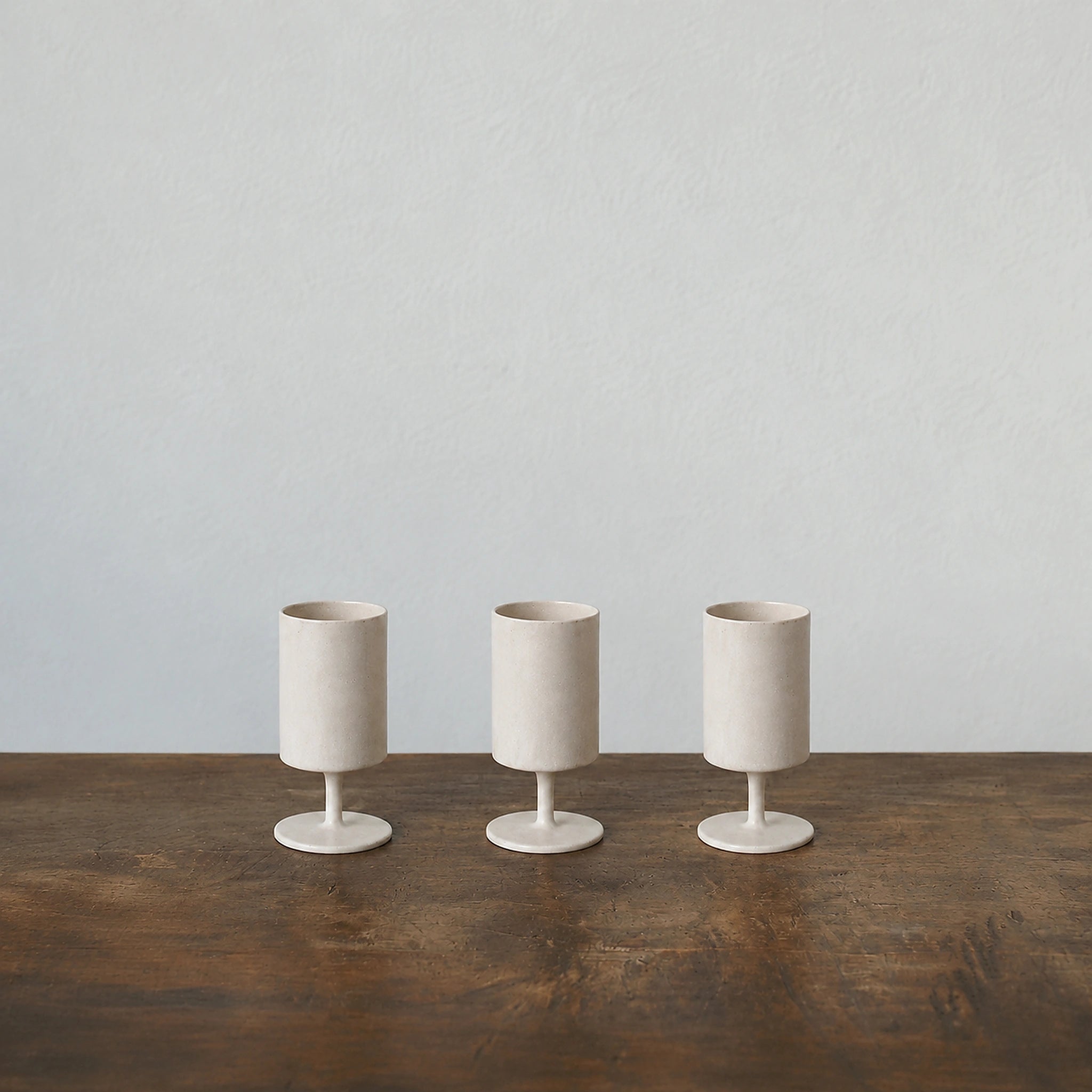 Satin White Ceramic Goblet